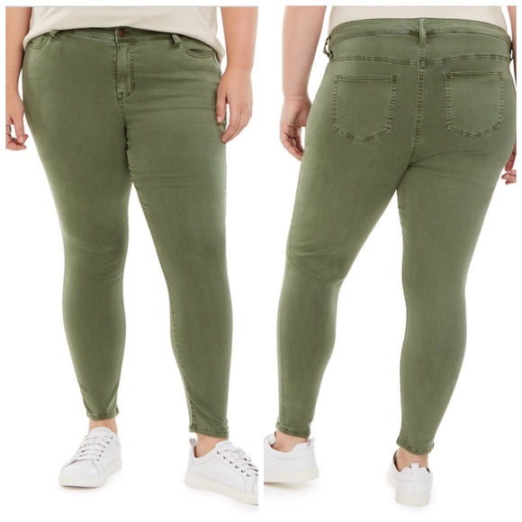 Celebrity Pink Pants - Celebrity Pink Army Green Skinny Ankle Pants Sz 18